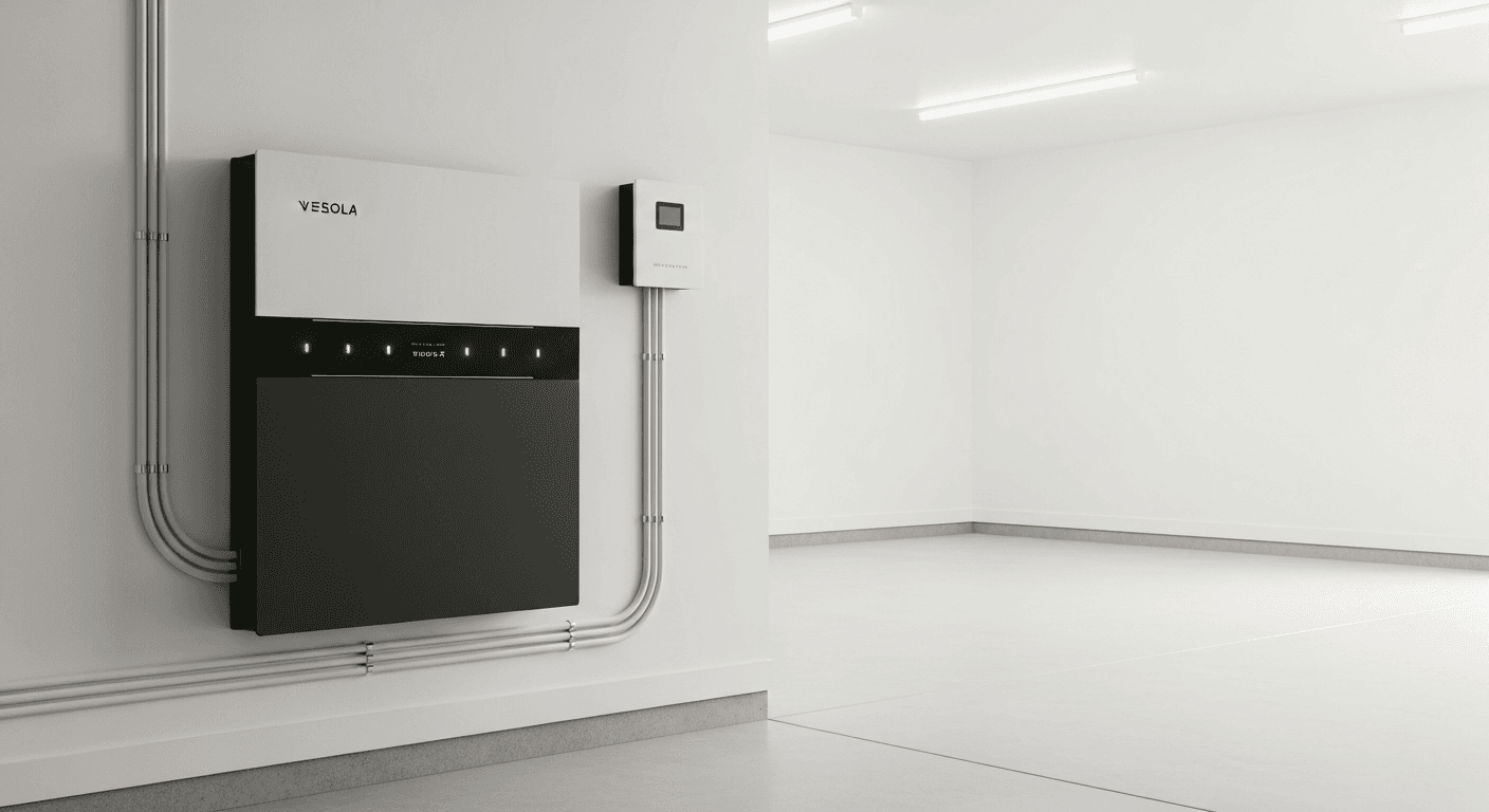 סוללת אגירה ביתית מותקנת בגרז' — Tesla Powerwall ו-BYD בישראל