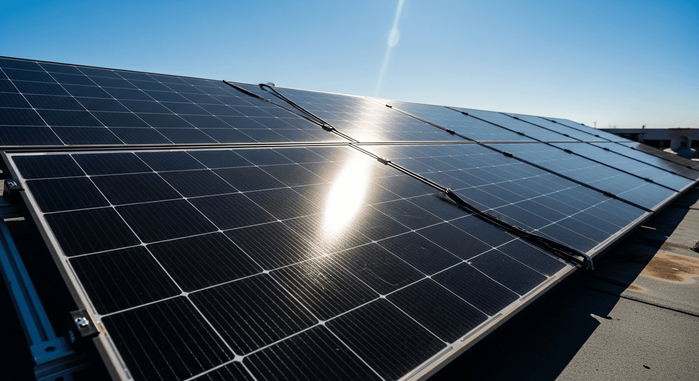 מערכת סולארית מסחרית גדולה על גג מפעל בישראל