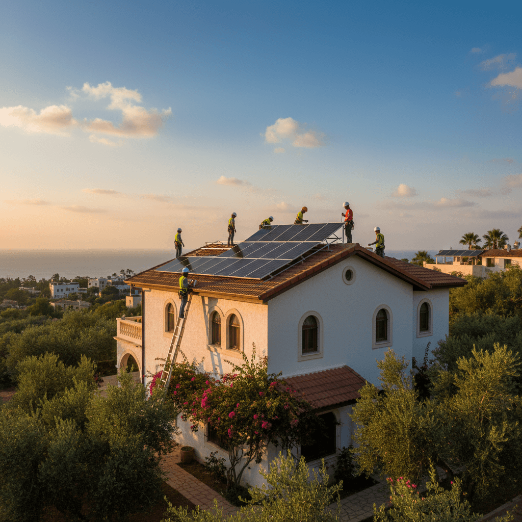 מערכת סולארית ביתית על גג בישראל