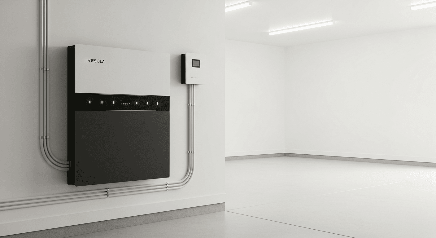 סוללת אגירה ביתית מותקנת בגרז' — Tesla Powerwall ו-BYD בישראל